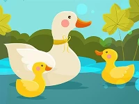 Mother duck and ducklings jigsaw