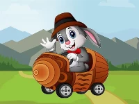 Cartoon animals in cars match 3