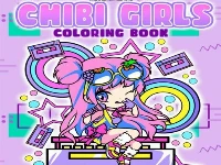 Chibi girls coloring book: japanese anime coloring