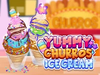 Yummy churros ice cream
