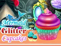Mermaid glitter cupcakes