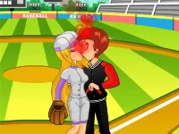 Baseball kissing