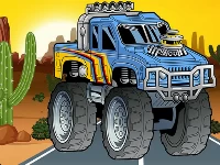 Crazy monster truck jigsaw