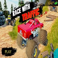 Ultimate montertruck race with traffic 3d