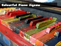 Colourful piano jigsaw