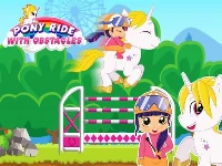 Pony ride with obstacles