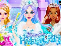 Princess salon: frozen party princess