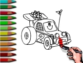 Bts racing car coloring