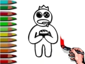 Rainbow friends coloring book