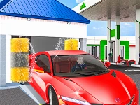 Gas station: car parking