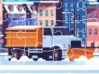 Snow plow trucks jigsaw