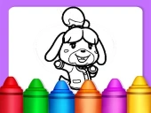 Animal crossing coloring pages