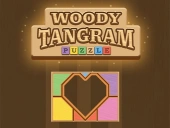 Woody tangram puzzle