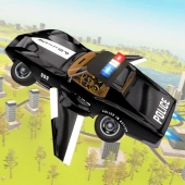 Flying car game police games