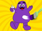 Grimace shake coloring book