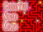 Colorful neon maze