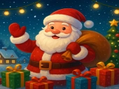 Santa  collecting gifts
