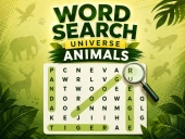 Word search universe animals
