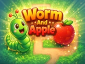 Worm and apple