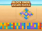 Block drop escape puzzle