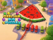 Pixel jam bus puzzle: color sort