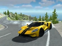 American supercar test driving 3d